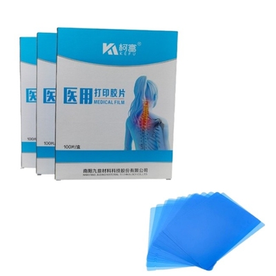 Blauwe inkjetfilm Medische röntgen/CT/DR Droge scanfilm voor röntgenlaserprinter en thermische beeldprinter