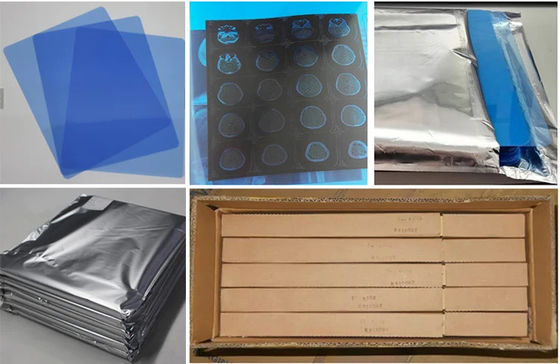 Blauwe inkjet-röntgenfilm Medische droge film A4 A3 vellen