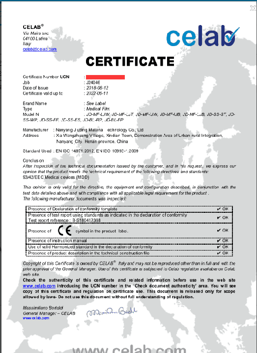 Waterdichte röntgendroge film voor medische apparaten Laser inkjetprinten 16